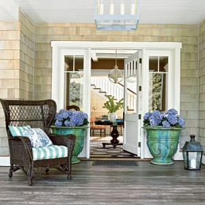 Front porch of Pacific Palisades Home